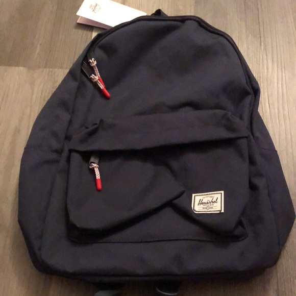 Herschel Supply Co Classic Backpack Color Navy Recycled Nylon NWT - Picture 5 of 16